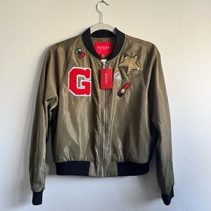 Olive green Guess Bomber Jacket